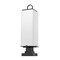 Z-Lite Sana 3 Light Outdoor Pier Mounted Fixture, Black & White Opal 593PHBS-SQPM-BK - alternate 5